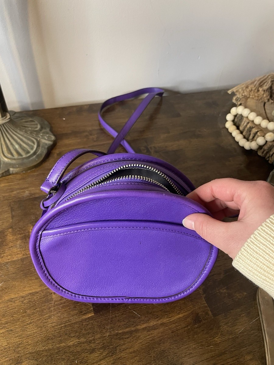 COACH Purple Leather Legacy Canteen Crossbody Bag with Tassels