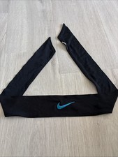 Nike Black with Blue Embroidered Nike Swish Head Tie Adult One Size