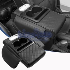 Car Armrest Cushion Center Console Cover With Cup Holdertissue Boxphone Holder
