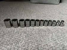 snap on 3/8 drive socket set 8mm - 19mm 6 point drive