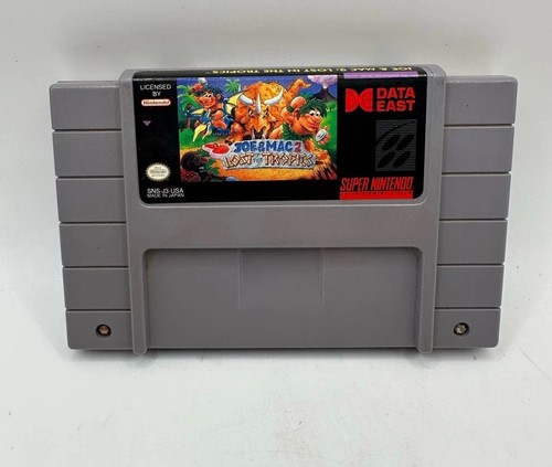 VGC Joe & Mac 2: Lost In The Tropics SNES Game Rare Clean, TESTED - Afbeelding 1 van 4
