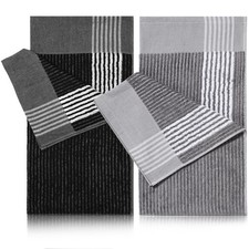 2 PCS 22x44 Inch Cotton Golf Caddy Towel Large 2 Colors with Stripe