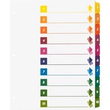 Color-Coded Table of Contents/Tabs Index Dividers