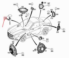 MERCEDES-BENZ SL R231 Rechter Instrumententafel-Lautsprecher A2318202702 NEU Ori