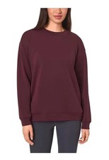 Mondetta Women's Cozy Active Crewneck Sweatshirt, Dark Red, Size: XL
