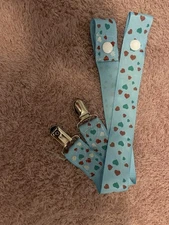 Set Of 2 Blue Pacifier Clips 