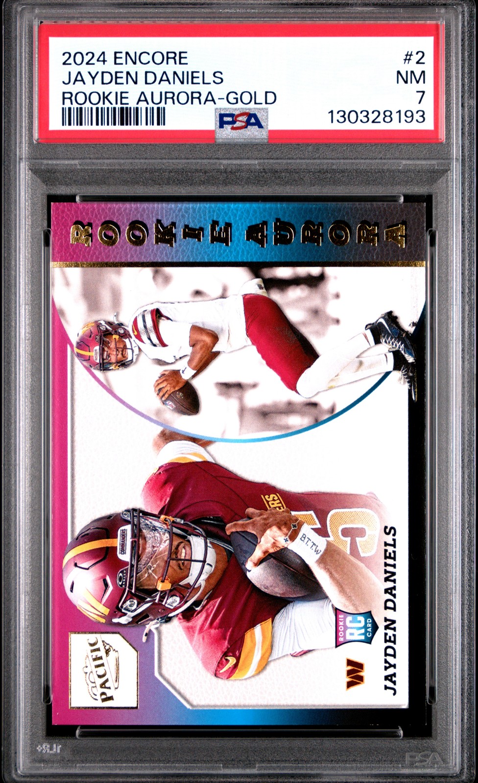 Jayden Daniels Panini Encore Rookie Aurora #2 Gold