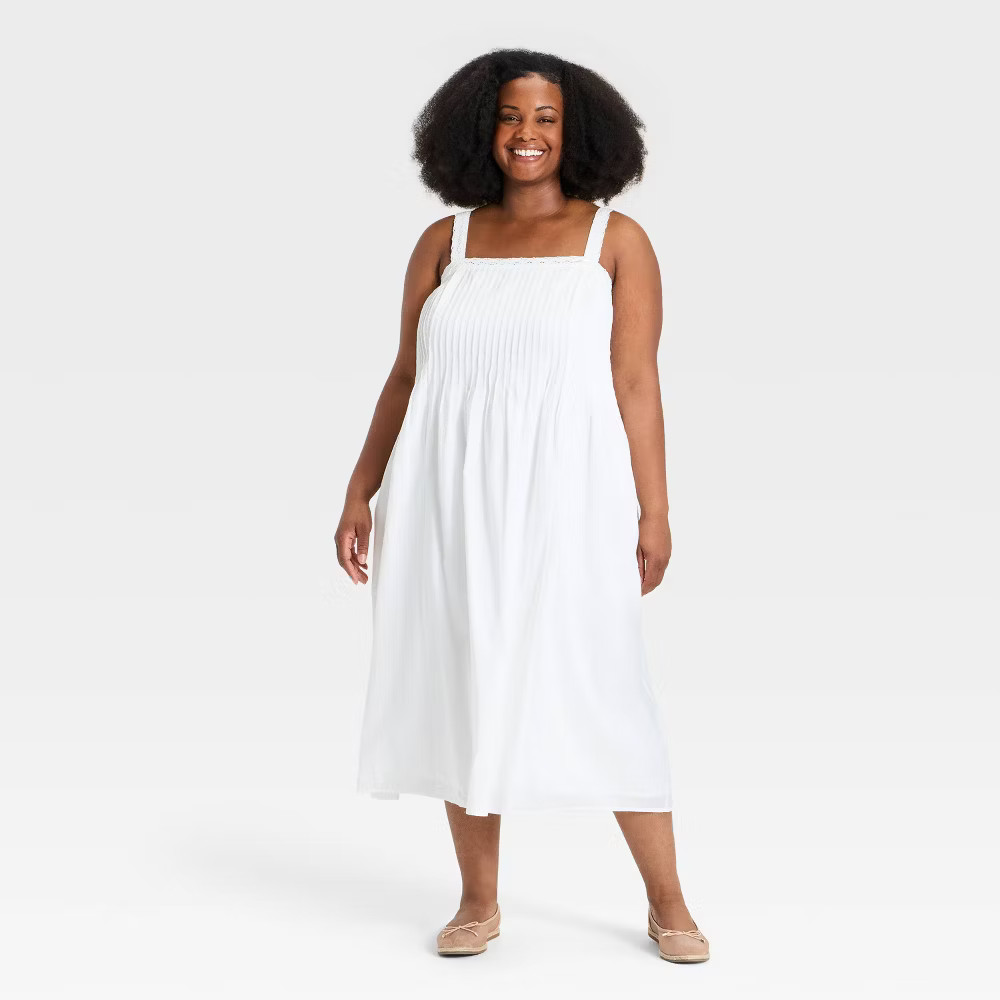 ava midi dress The Modest Cream / M Ava Floral Pleated Midi Dress