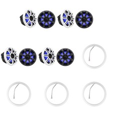 Kicker 4 Pair 51MSC8 8" LED Premium Marine Speakers 47KLSR8 8-Inch LED ...
