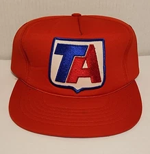 Vintage TA Trucker Hat Travel America Truck Stop Snapback Cap Yupoong