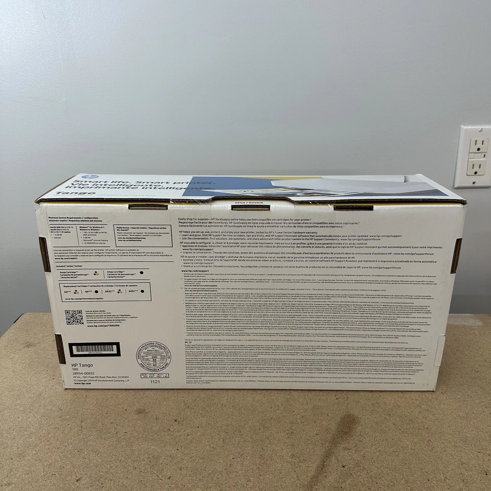 NEW IN BOX HP Tango Smart Wireless Printer Copy & Scan 2RY54A FACTORY SEALED - Image 3 of 4