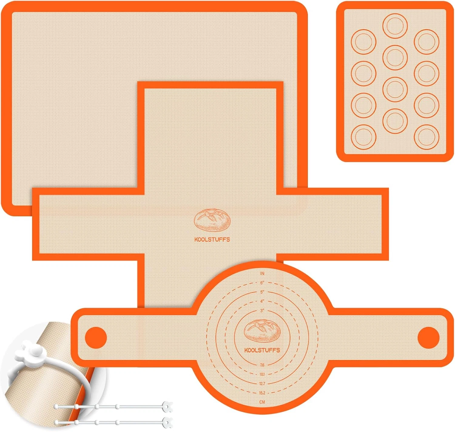 Silicone Baking Mat Set of 4, Nonstick Liners for Bread and Macarons
Opens in a new window or tab