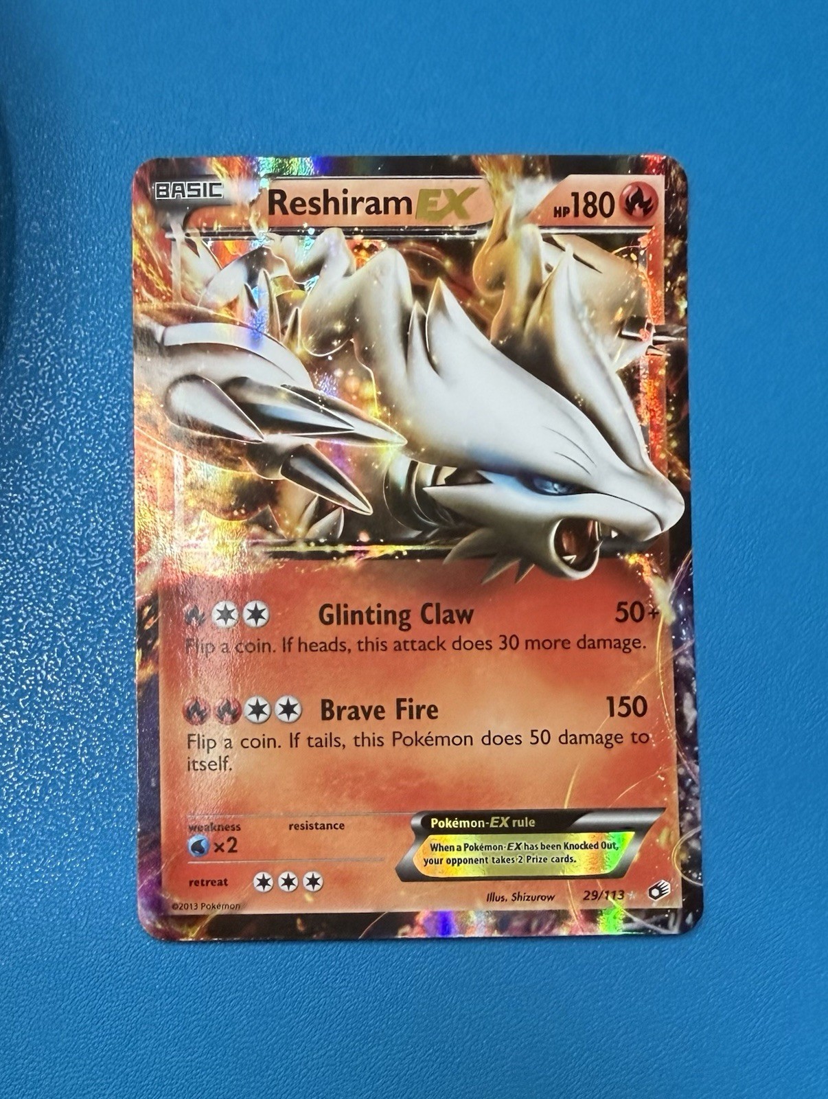 Pokémon TCG Reshiram EX Ultra Rare Legendary Treasures 29/113