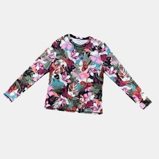 Roxy Womens Tropical Floral Long Sleeve Rash ...