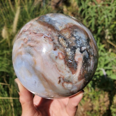 Ocean Jasper Large Pastel Brecciated Sphere 99mm | A Grade | 1300 Grams