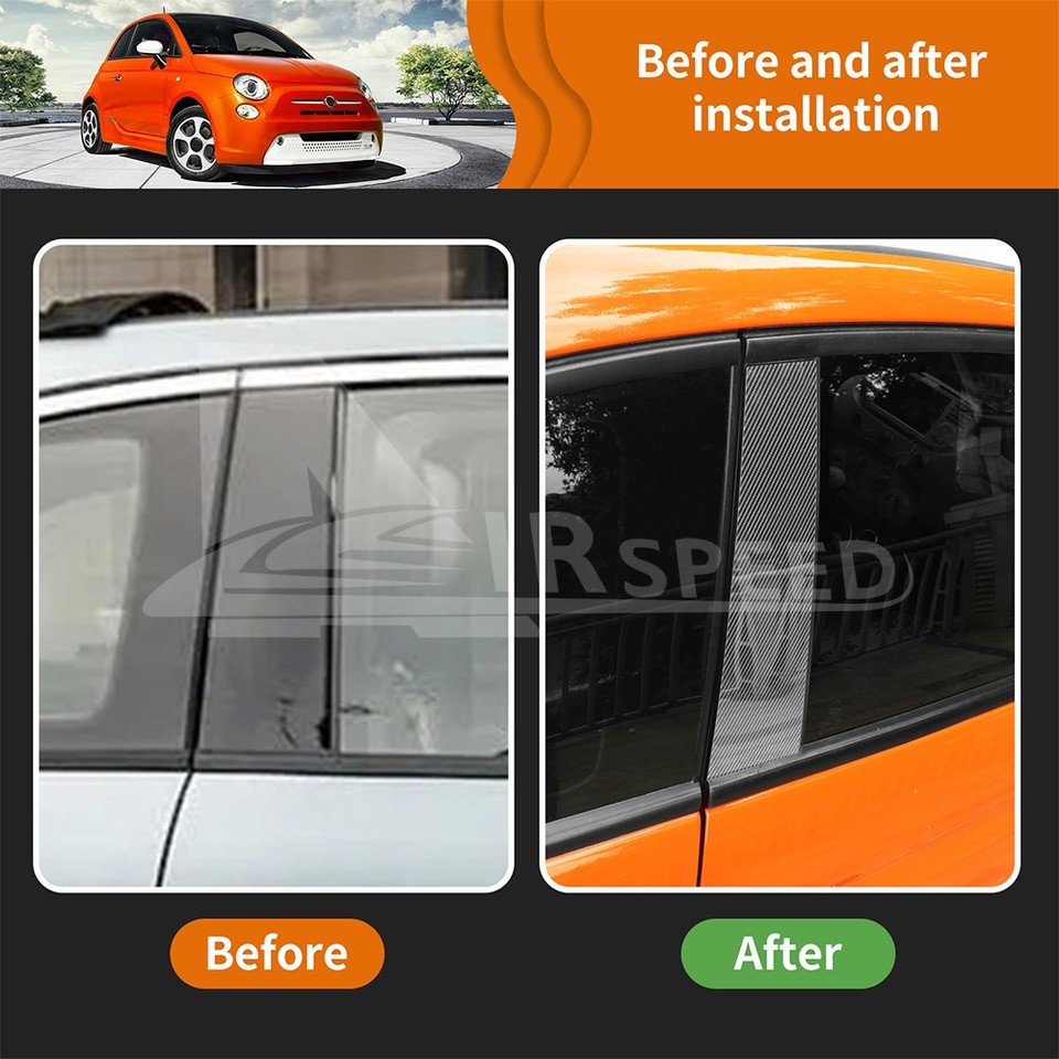 For Mazda 3 2019-2025 Car B Pillars Protection Stickers Trim PC Carbon ...
