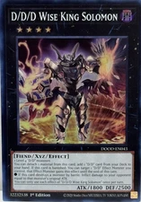 Yugioh! D/D/D Wise King Solomon - DOOD-EN043 - Super Rare - 1st Edition Near Min