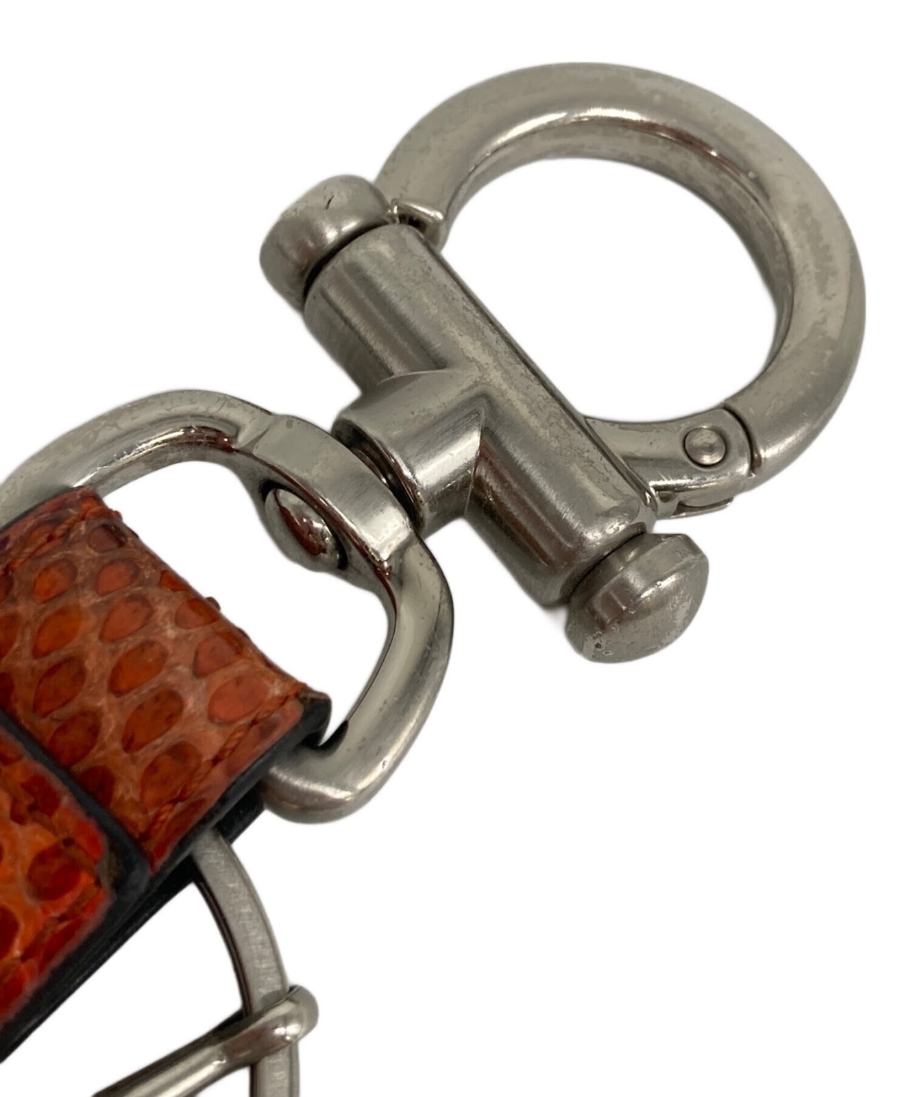 Authentic HENDER SCHEME Python Key Ring  Brown Me… - image 4