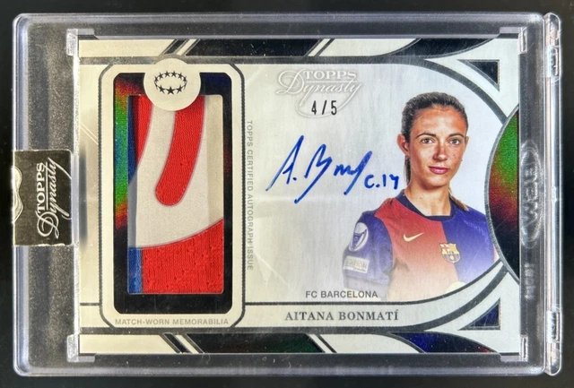 2024-25 Topps Dynasty UEFA Aitana Bonmati Patch Auto Black #/5 Barcelona