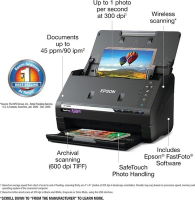EPSON FastFoto FF-680W 高速フォトスキャナー 本体　中古品 Epson FastFoto FF-680W Wireless Photo Scanner for sale online | eBay