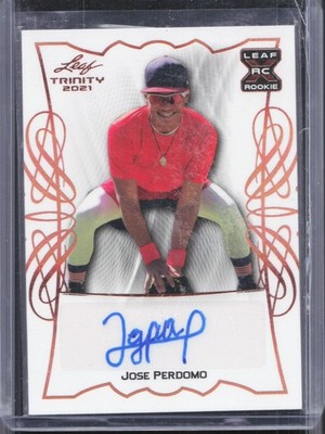 2021 Leaf Trinity #BA-JP2 Jose Perdomo Prospect Auto Braves
