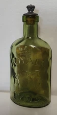 Royall Lyme Toilet Lotion 4oz Green Glass Bottle Bermuda Vintage Crown Cap