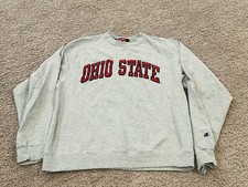 Vintage Champion Sweatshirt Mens Medium Gray Ohio State Buckeyes OSU