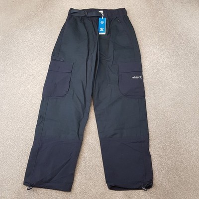 Adidas Tracksuit Bottoms Small Navy Cargo Ripstop Relaxed SST Original Adventure