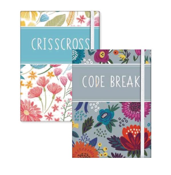 A6 Criss Cross / Code Break Puzzle Book 128 Pages Travel Assorted Puzzle Type