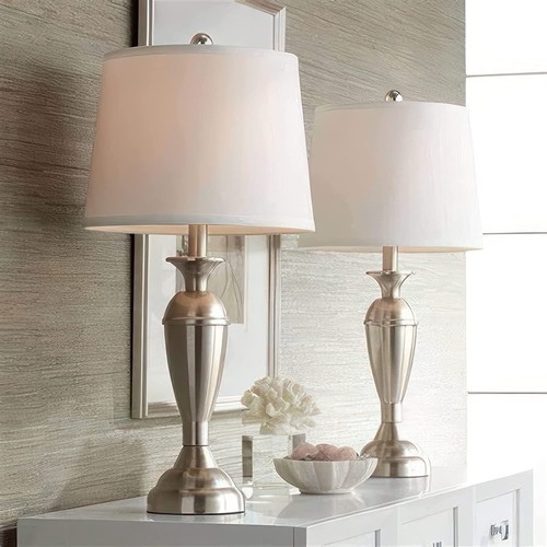 Linen Fabric Lampshade 10" Top x 12" Diam x 9" Tall- Fits - Picture 2 of 5