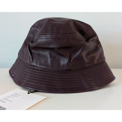 Stand Studio Vida Burgundy Faux Leather Bucket Hat NEW! 