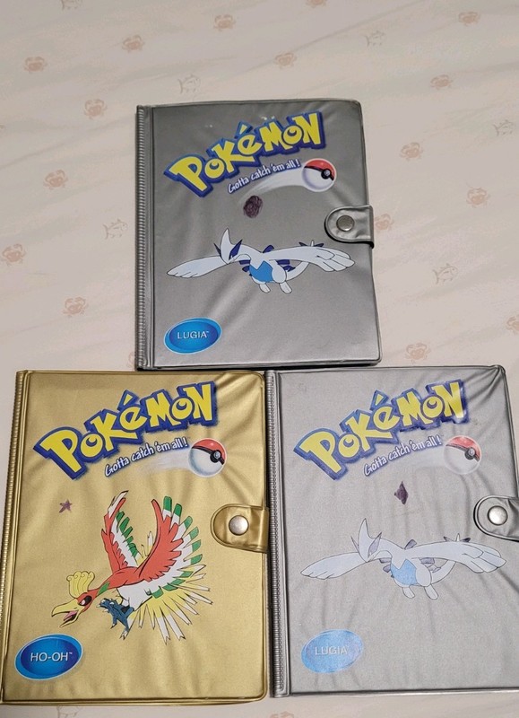 Vintage Pokemon Gold Silver Lot Of 3 Binders - Lugia & Ho-Oh - No Cards - DAMAGE