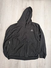 Adidas Essentials Fleece 3-Stripes Full Zip Youth Hoodie - Black L