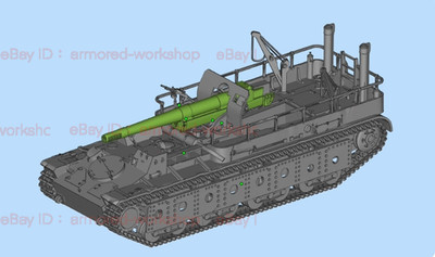 3DPrinted 1/72 S series self-propelled artillery  SU-14-1 152 gun tank Unpainted