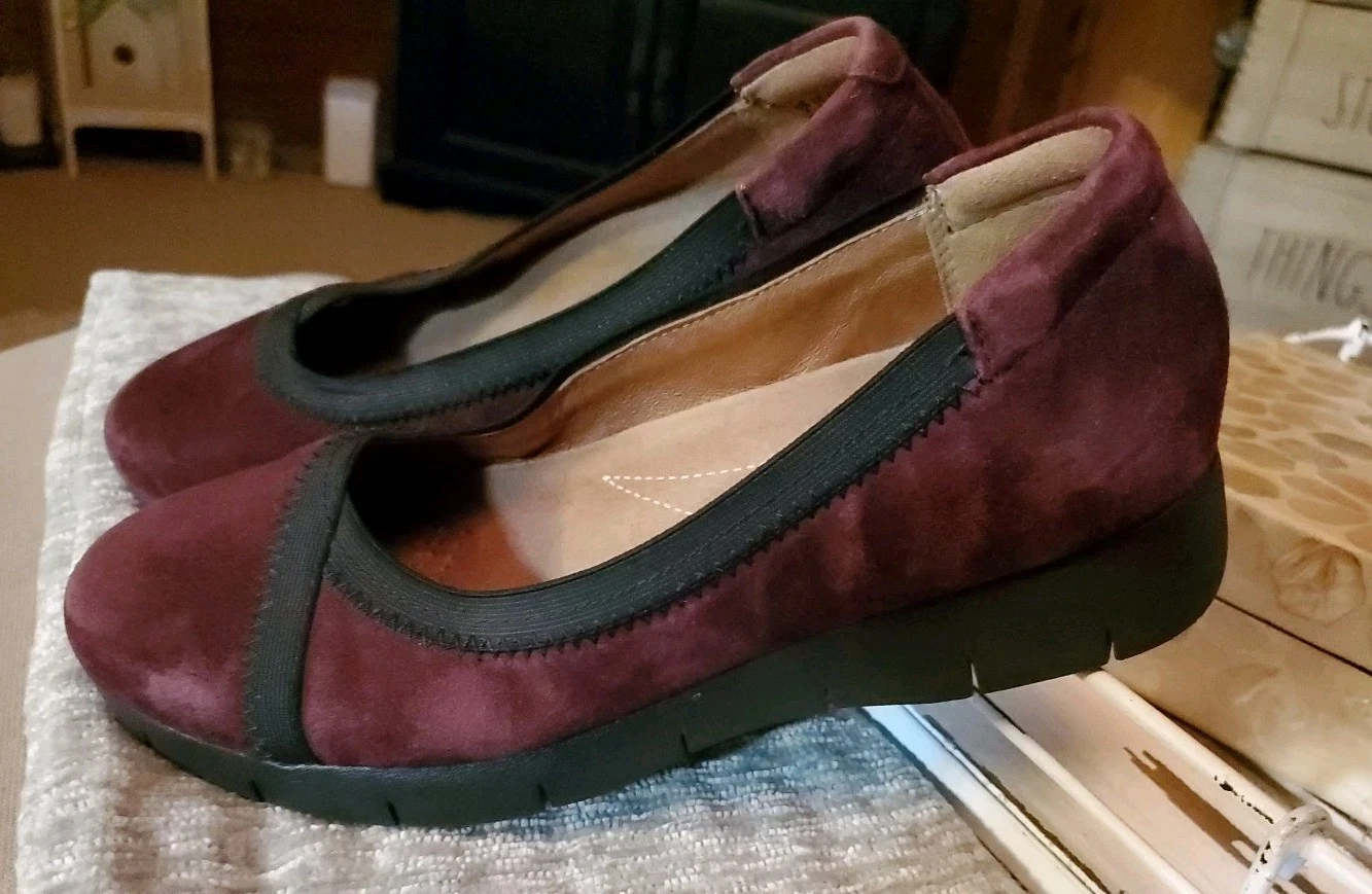 Mocassini Clarks scamosciati comodi ballerine scarpe casual da donna taglia 6 5 M