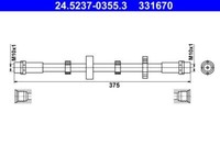 Ate 24.5237-0355.3 Bremsschlauch FüR Vw