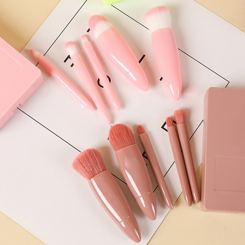 Soft Hair Mini Eye Brush Makeup Brush With Mirror Box 5Pcs/Set Blush Brush - Picture 4 of 20