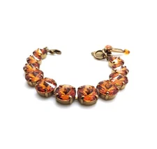 Bracelet By Mariana My Treasures Coll. Beautiful Topaz Swarovski Crystals