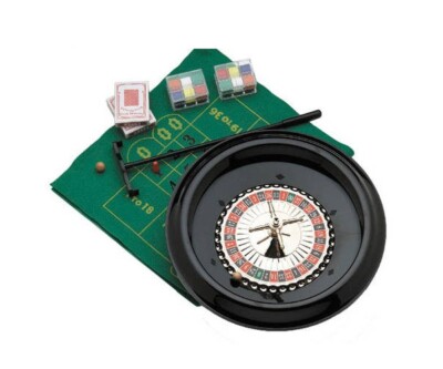 16'' Roulette Set with Cards Chips & Rake New