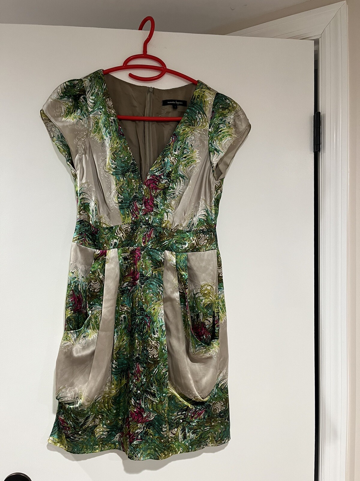 Nanette Lepore Silk Floral Print Mini Dress Women Size 0