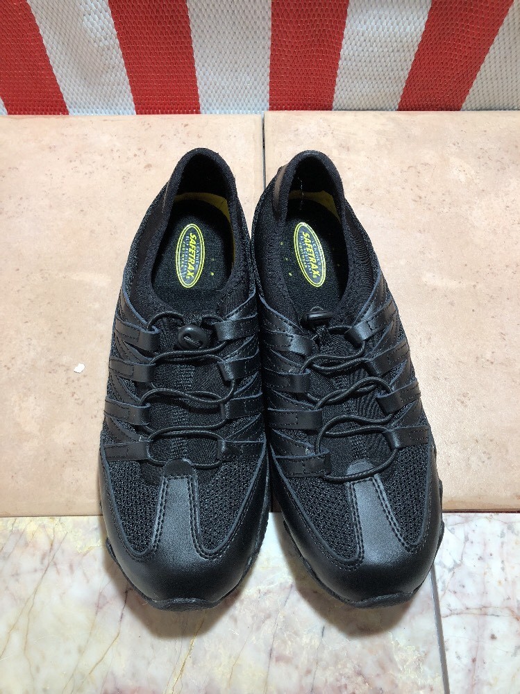 PANTOFOLA D’ORO Scarpe antiscivolo Safetrax in pelle nero giallo taglia US 6 5