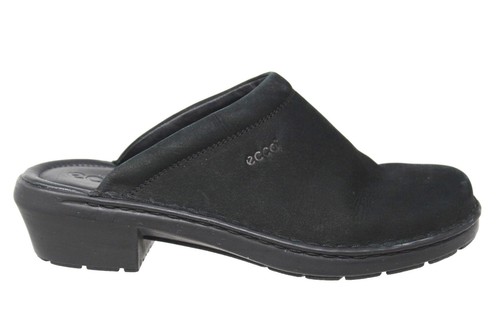 black suede clogs