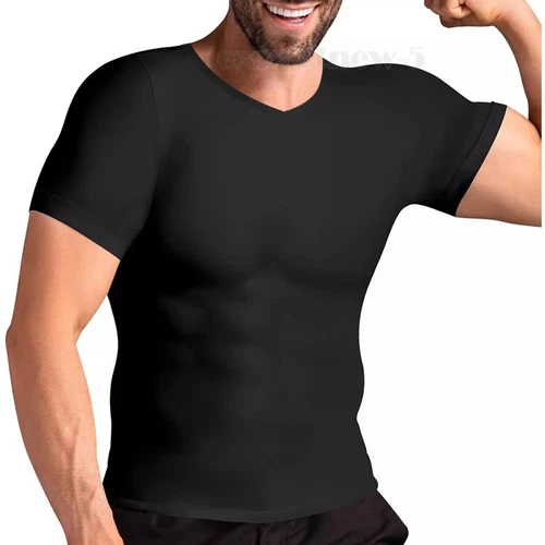 Camisas de compresión de manga corta Cool Dry para hombre, camiseta deportiva capa base - Imagen 9 de 22