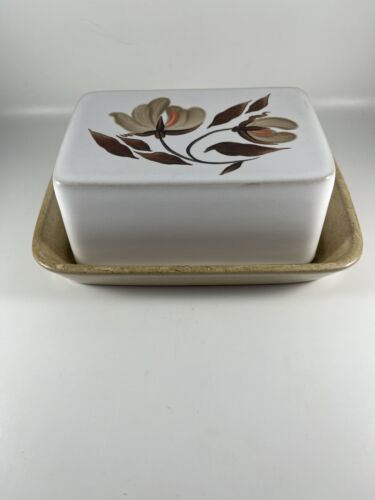 Denby Windflower Stoneware Lidded Butter Dish