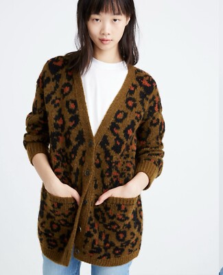 Madewell Jungle Cat Chunky Knit Cardigan Sweater XS