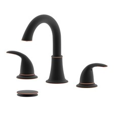Oil Rubbed Bronze Widespread Bathroom Faucet with overflow drain 8227-ORB-W