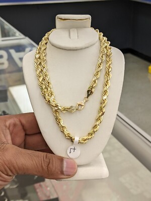 10kt Echt Gold Seil Kette 7mm 24 cm