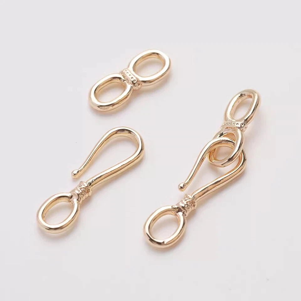 Cierre de palanca de conector de pulsera de 4 piezas, cierre de garra de langosta, ganchos de garra de joyería Foto 3 de 4