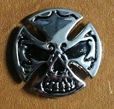 CRAFTOOL - TANDY LEATHER 1 1/8'' SKULL CROSS  CONCHO 71502-08