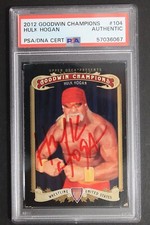 Hulk Hogan WWE Wrestler Signed 2012 Goodwin Champions #104 Signed Card PSA 